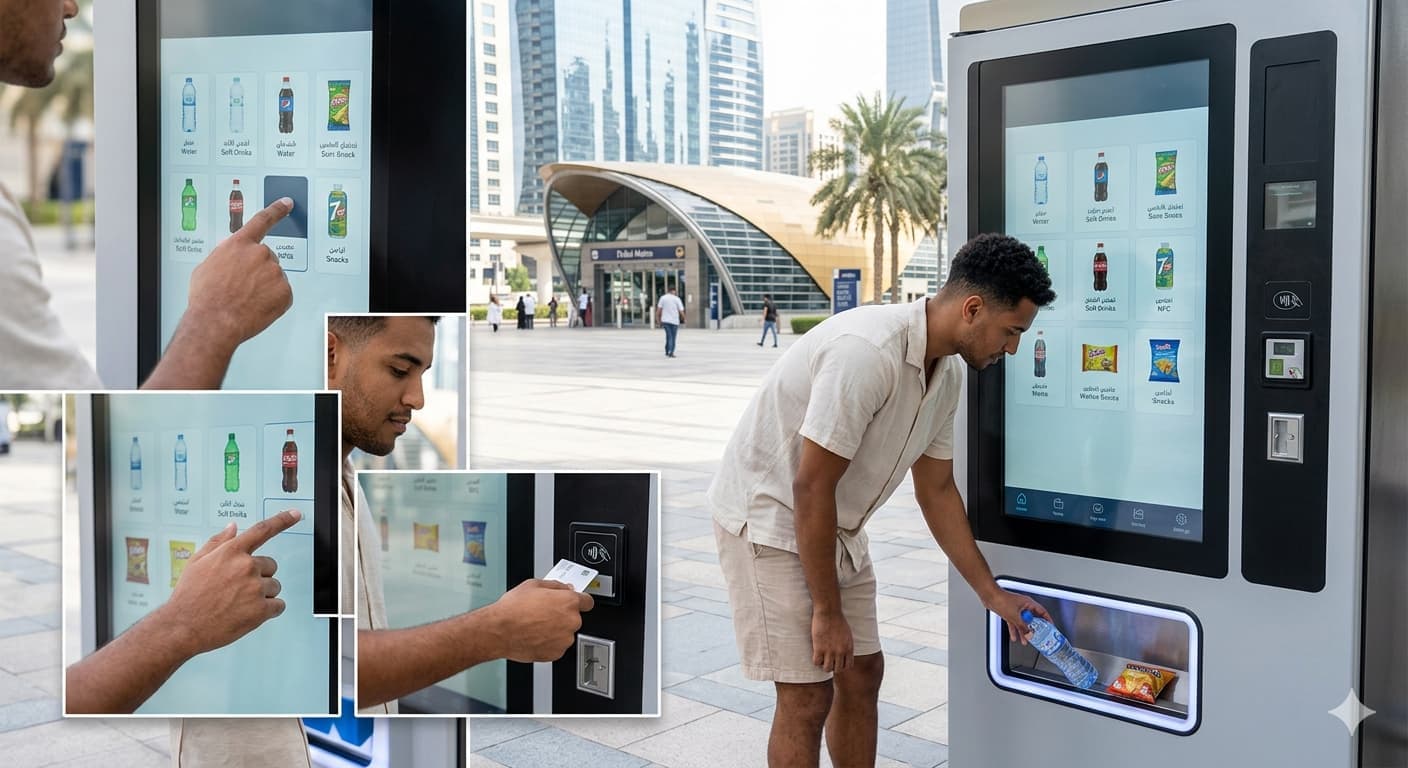 how to use vending machine in dubai